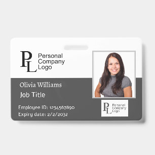 Badge d'identification photo pour le personnel de 