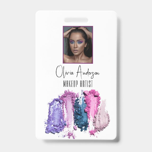 Badge d'identification photo pour maquilleurs de l (Avant)