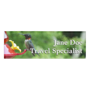 Badge D'identification Photographie d'oiseau de colibri à gorge rubis