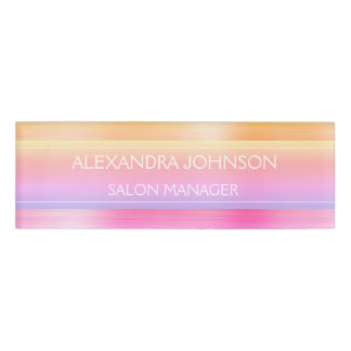 Badge D'identification Pink Purple Professionnel Foil Moderne