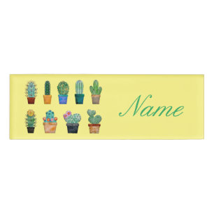 Badge D'identification Plantes de Cactus assortés Thunder_Cove