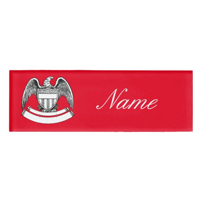 Badge D'identification Plaque d'aigle patriotique vintage Thunder_Cove (Devant)