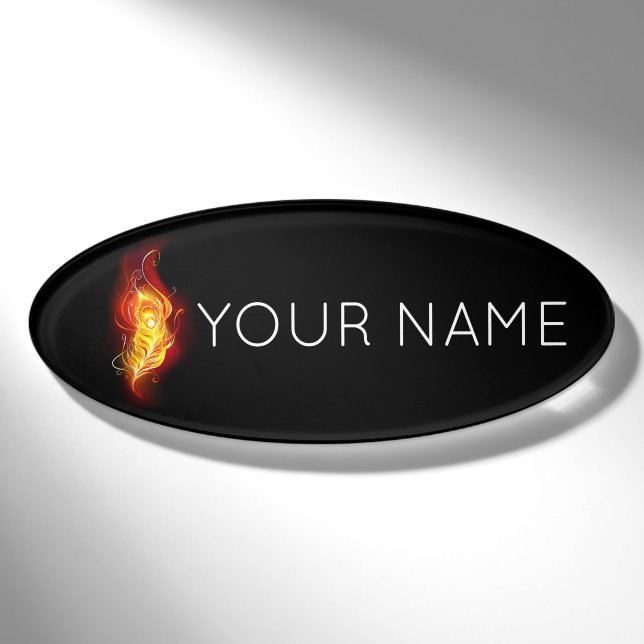 Badge D'identification Plumes de paquetage de feu (Devant)