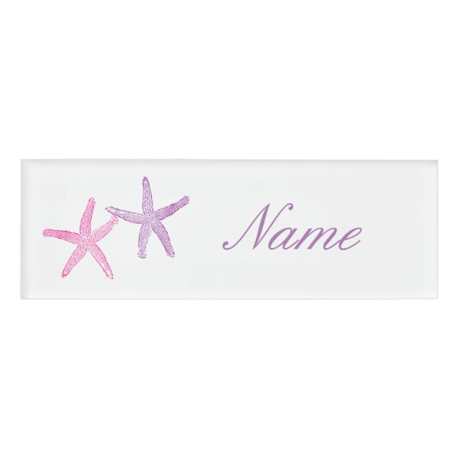Badge D'identification Poisson-étoile rose pourpre Thunder_Cove (Devant)
