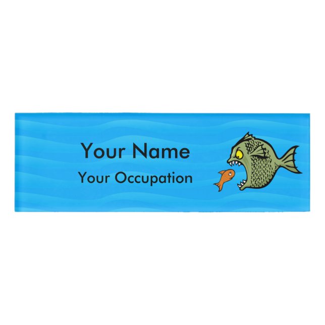 Badge D'identification Poisson taupe (Devant)