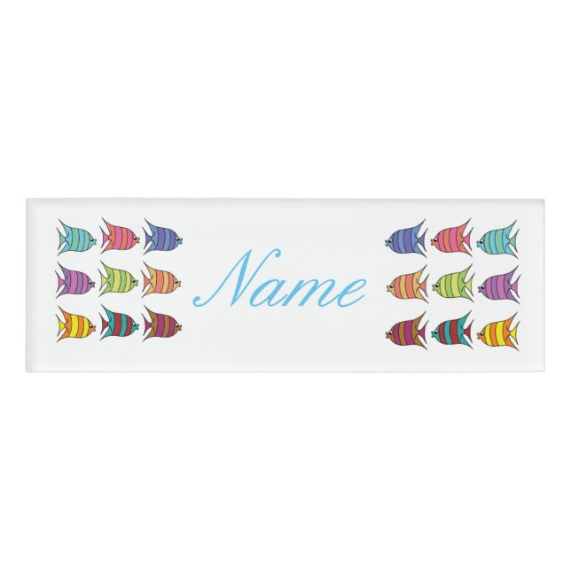 Badge D'identification Poisson tropical multicolore Thunder_Cove (Devant)