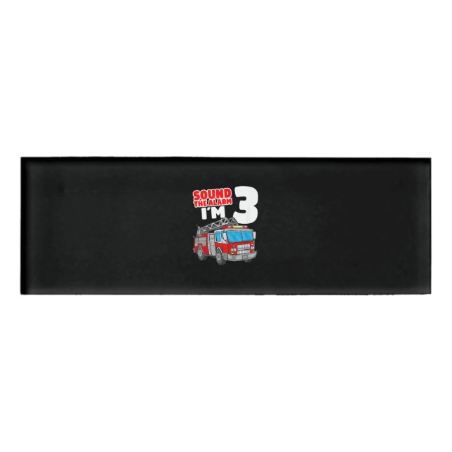 Badge D'identification Pompier 3 ans Pompier 3 ans 3e anniversaire (Devant)
