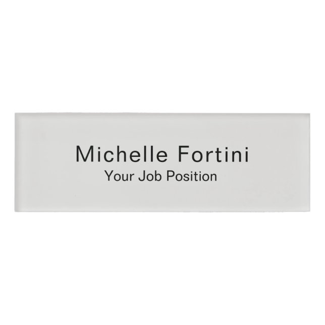 Badge D'identification Poste de personnel personnalisé moderne (Devant)