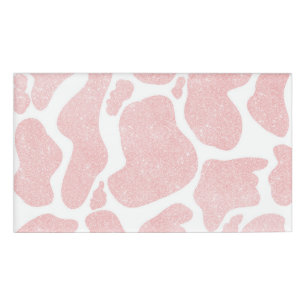 Badge D'identification Poster de animal rose Gold White Gros Spots de vac