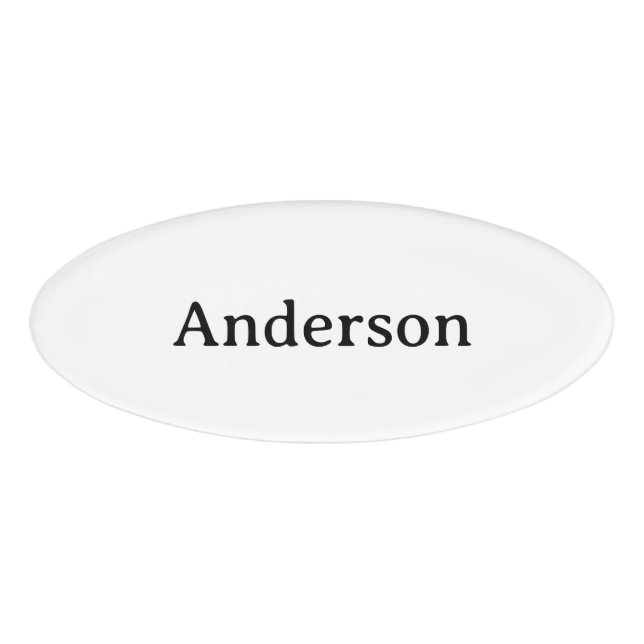 Badge D'identification Professionnel affaires 3" x 1,125"  (Devant)