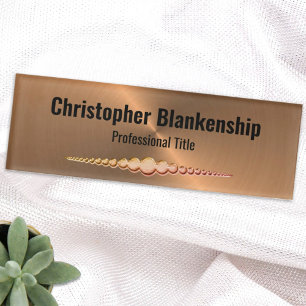 Badge D'identification Professionnel Faux Cuivre Cuivre Personnalisé