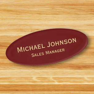 Badge D'identification Professionnel Gold Office Business Magnetic