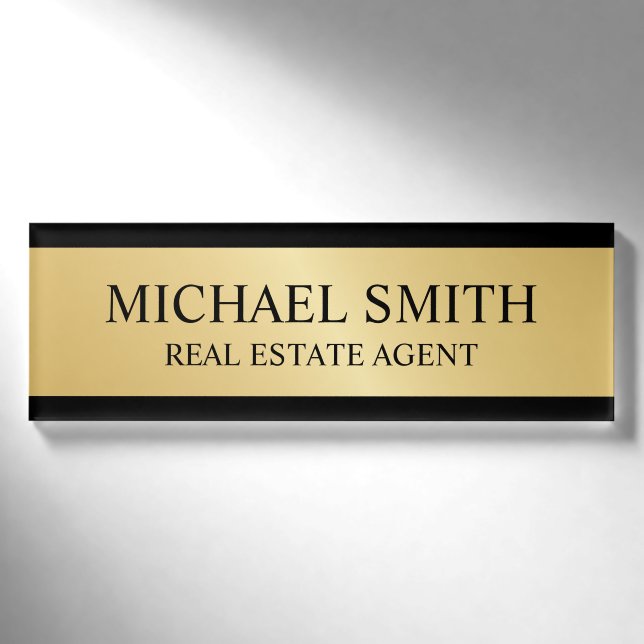 Badge D'identification Professionnel Gold personnalisé (Devant)