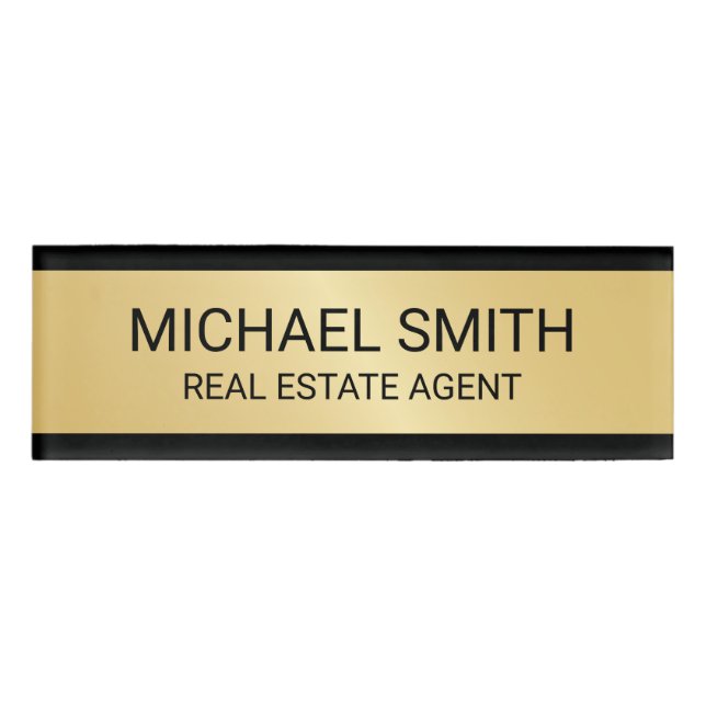 Badge D'identification Professionnel Gold personnalisé (Devant)