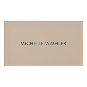 Badge D'identification Professionnel Moderne Plain Élégant minimaliste