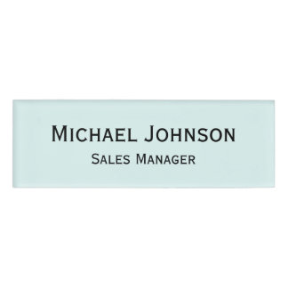 Badge D'identification Professionnel Personnalisé Aqua Blue Magnétique