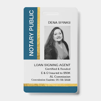 Badge d'identification publique du notaire