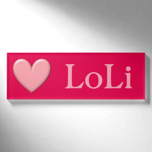 Badge D'identification Puffy Heart