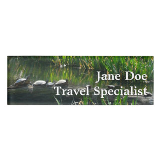 Badge D'identification Rangée de tortues Green Nature Photo