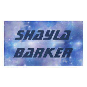 Badge D'identification Réalisme numérique - BLUE UNIVERSE + votre nom