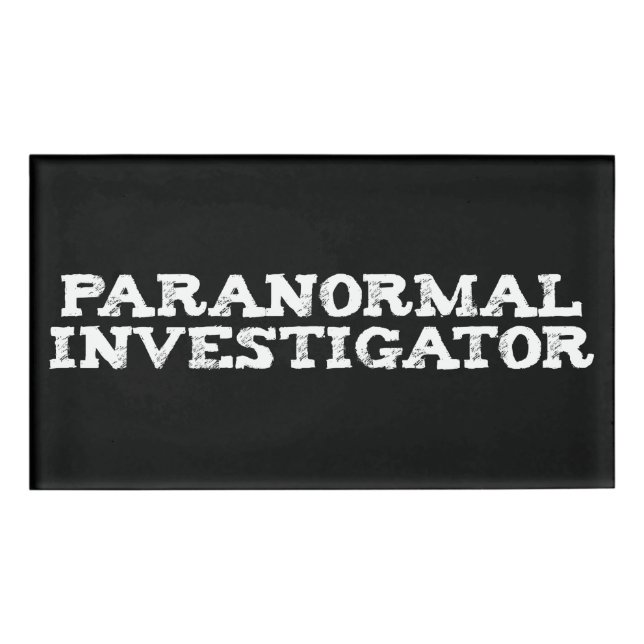 Badge D'identification Recherche paranormale Chasse aux fantômes (Devant)
