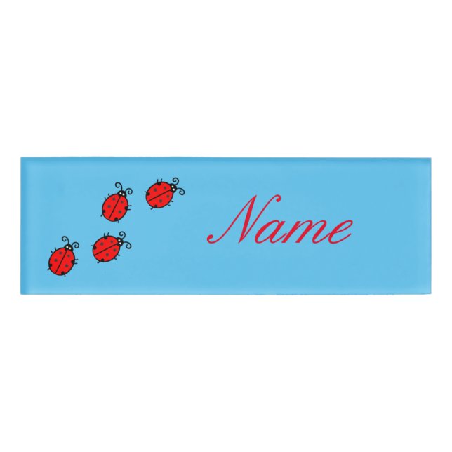Badge D'identification Red Ladybugs Crawling Thunder_Cove (Devant)