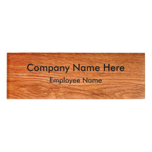 Badge D'identification Regard de fibre de bois