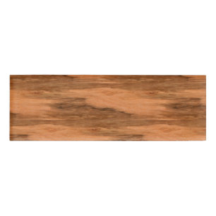 Badge D'identification Regard du bois de grain d'eucalyptus naturel
