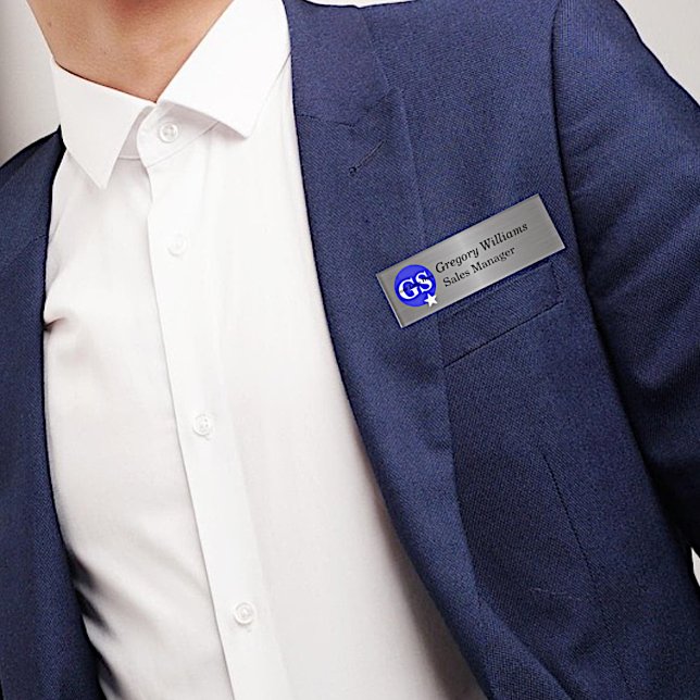 Badge D'identification Regarder en métal Logo de l'entreprise Nom de l'em (Créateur téléchargé)