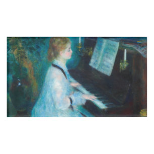 Badge D'identification Renoir femme à l'impressionniste Vintage de piano