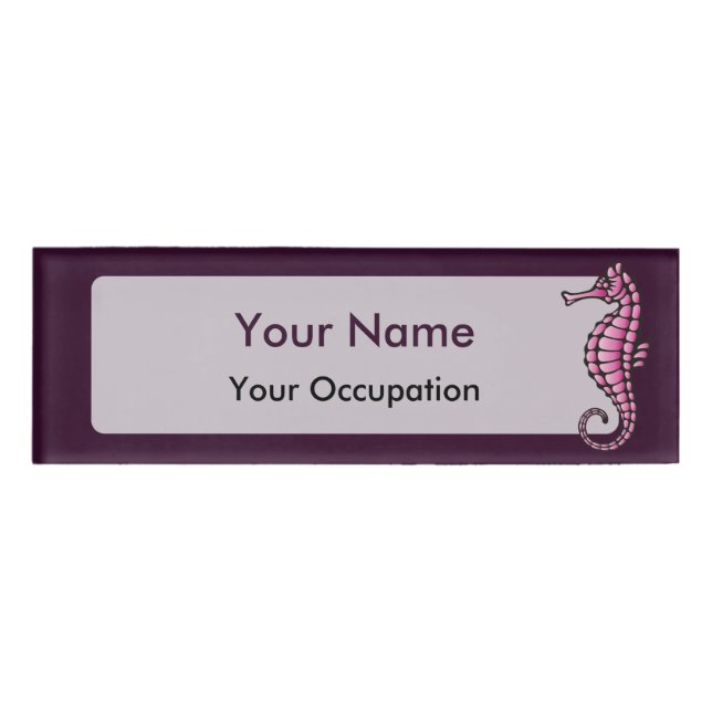Badge D'identification Rose de Seahorse (Devant)