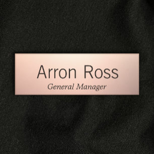 Badge D'identification Rose Gold Employé Personnel Nom magnétique Balise