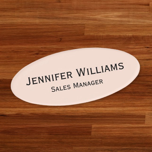 Badge D'identification Rose professionnel Gold Office Entreprise Magnétiq (Professional Rose Gold Office Business Magnetic Name Tag)