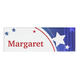 Badge D'identification Rouge, blanc, et bleu