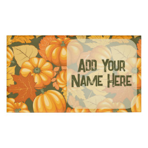 Badge D'identification Saison d'automne Halloween Citrouille Motif
