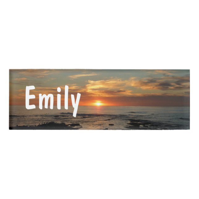 Badge D'identification San Diego Sunset II California Seascape (Devant)