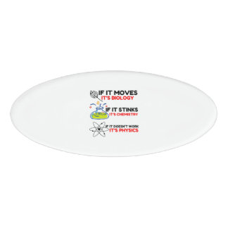 BADGE D'IDENTIFICATION SCIENCE BIOLOGY CHIMIISTRY PHYSICS