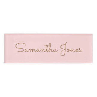Badge D'identification Script d'or minimaliste moderne Mariage personnali