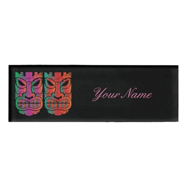 Badge D'identification Sculpture Twin Tiki Thunder_Cove (Devant)