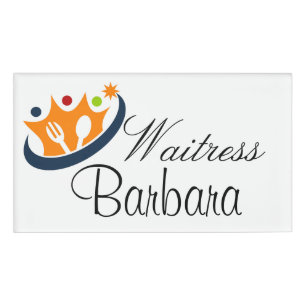 Badge D'identification Serveuse personnalisée 