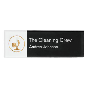 Badge D'identification Service professionnel chic de nettoyage