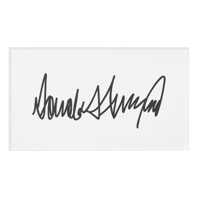 Badge D'identification Signature Trump (Devant)
