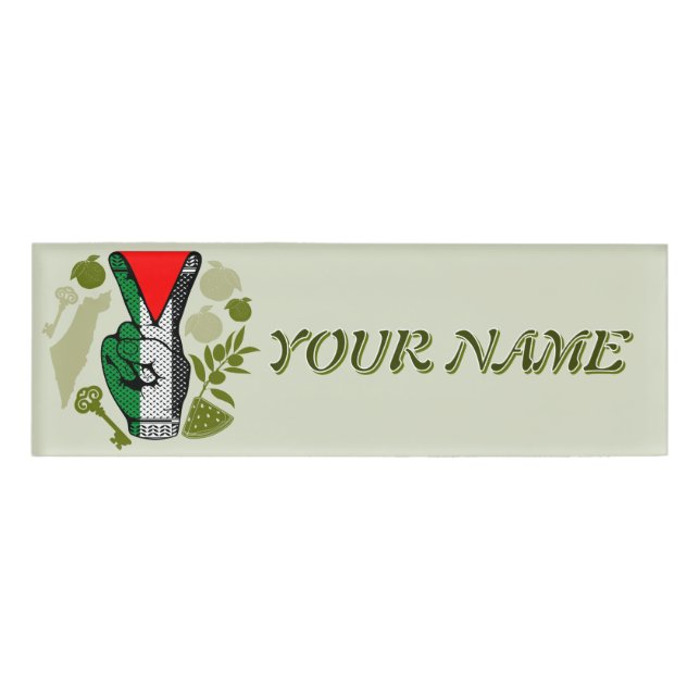 Badge D'identification Signe de victoire à la main Résistance Symbole du  (Devant)