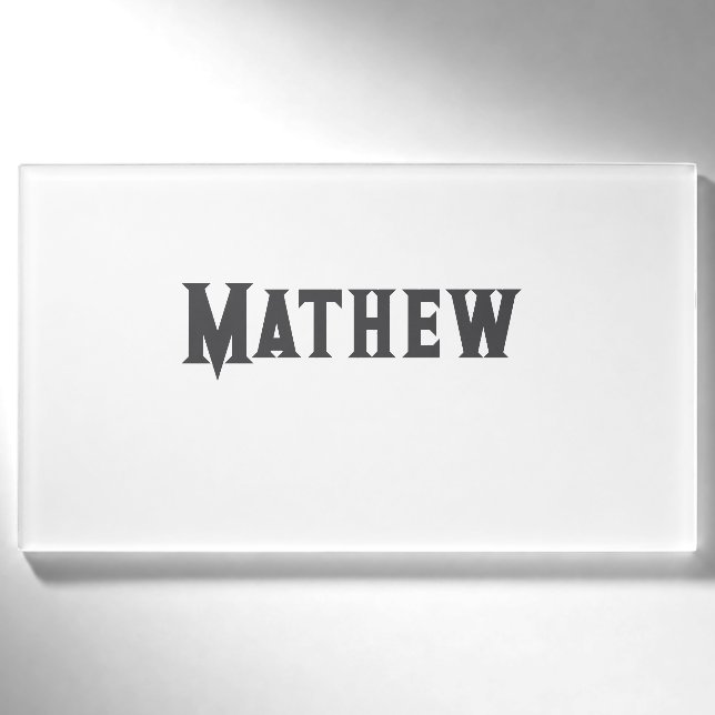 Badge D'identification simple lettre initiale monogramme ajouter votre no (Devant)