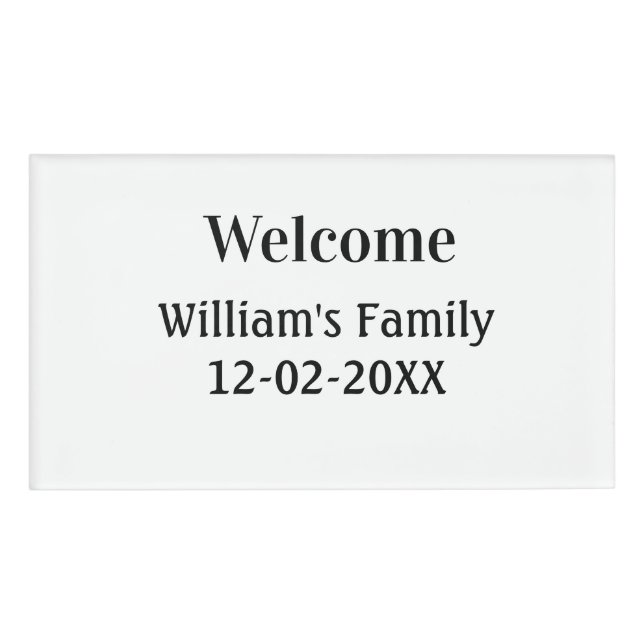 Badge D'identification simple logo monogramme minimal personnalisé (Devant)