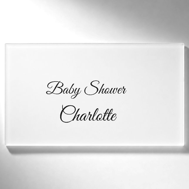 Badge D'identification SIMPLE MINIMAL.CUTIE AJOUTER NOM BÉBÉ Baby shower  (Devant)
