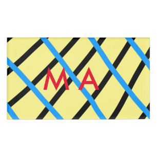 Badge D'identification Simple monogram add your name letter man minimal t