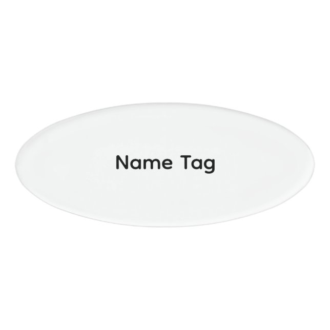 Badge D'identification Simple Personnalisé | Étiquette nominative (Devant)