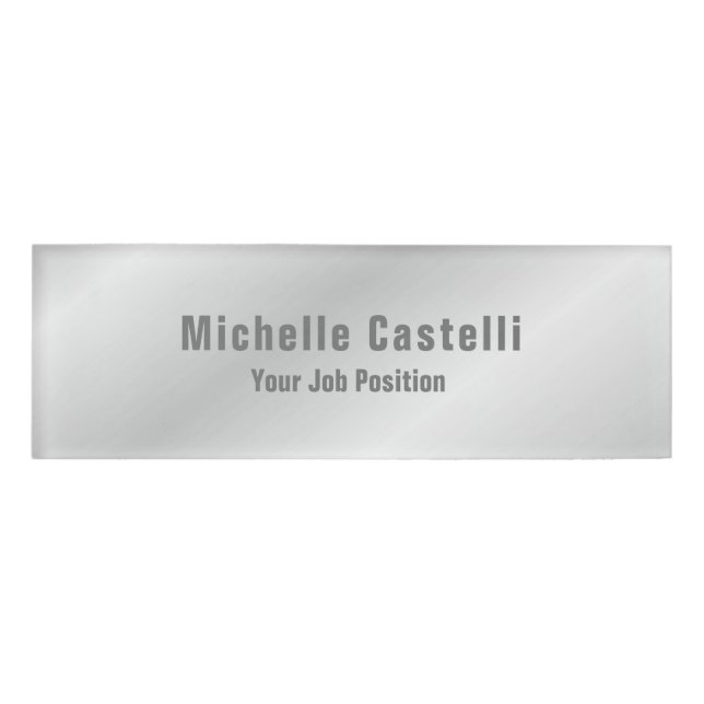 Badge D'identification Simple Plaine simple créative et durable (Devant)