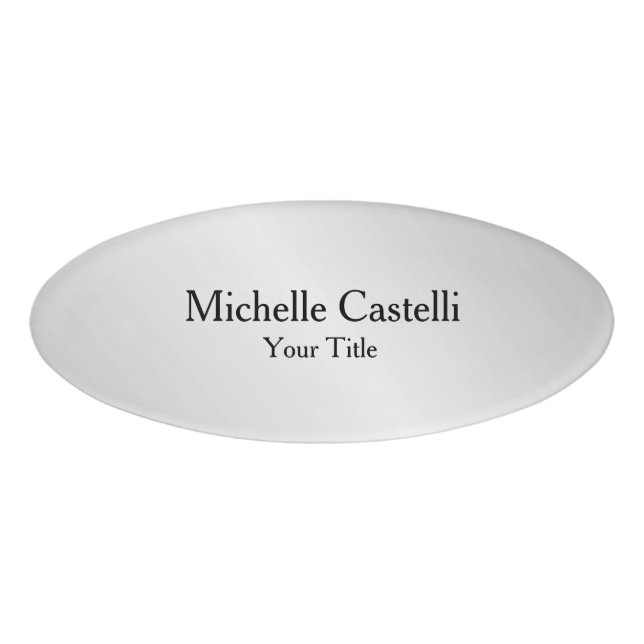 Badge D'identification Simple Plaine simple créative et durable (Devant)